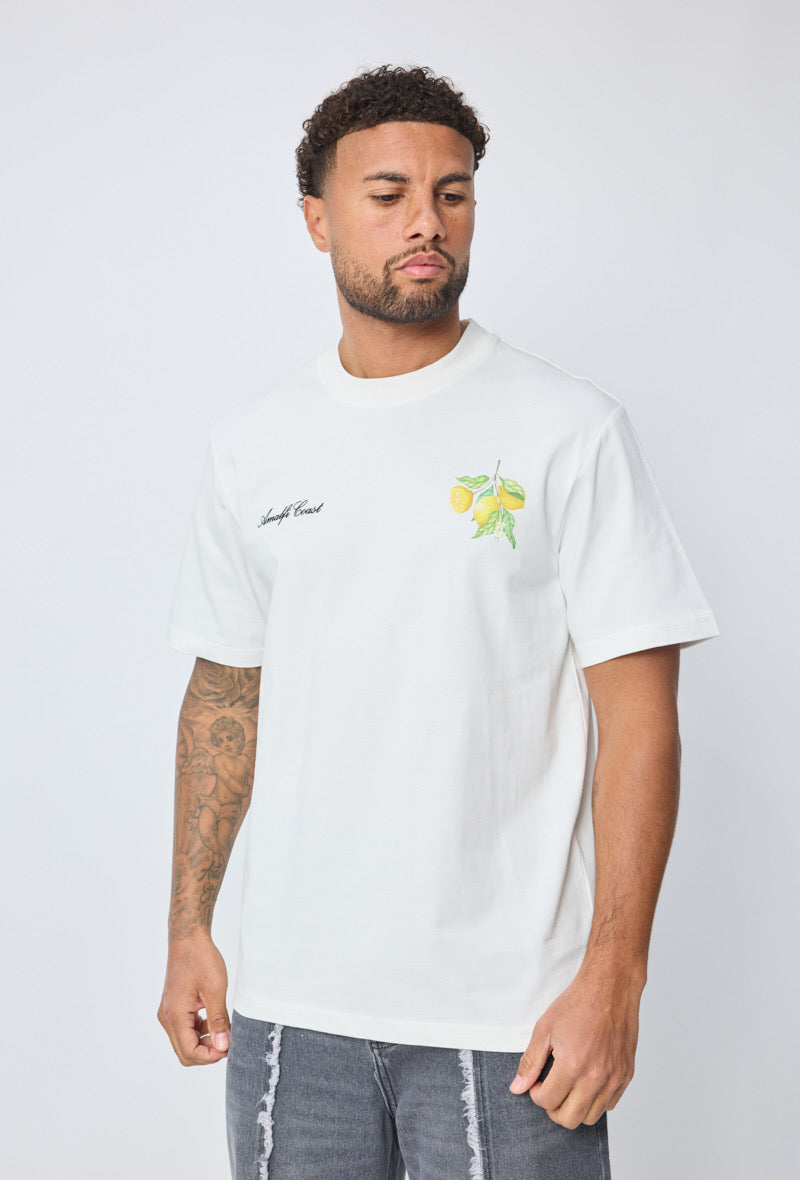T-shirt Lemon Blanc – Style Urbain et Minimaliste
