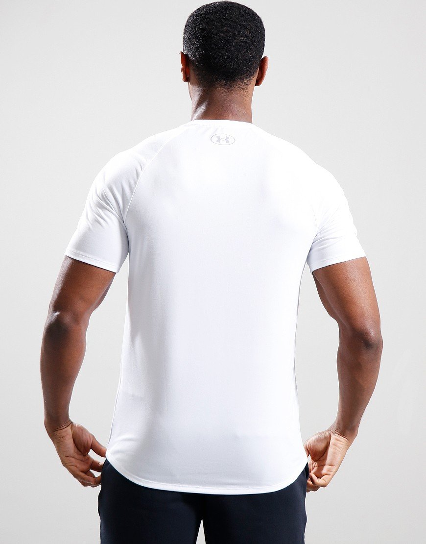T-shirt Under Armor blanc logo gris
