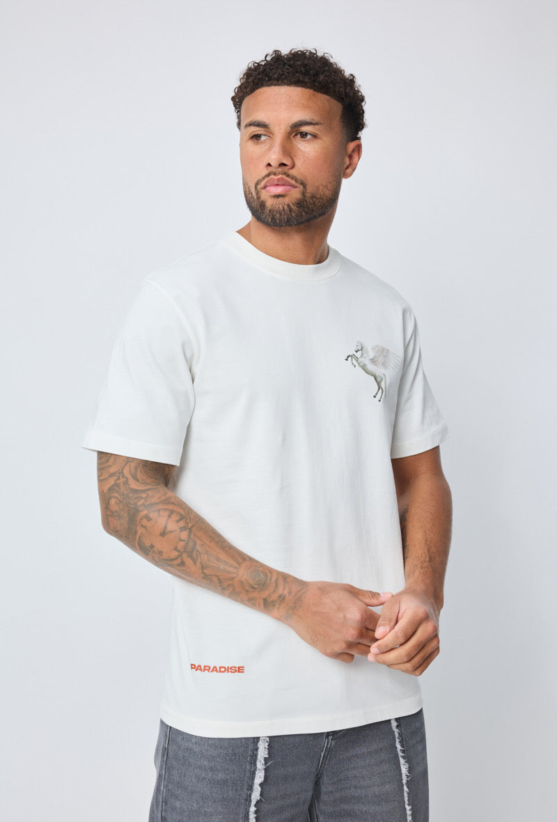 T-shirt Paradise Blanc – Style Urbain et Minimaliste