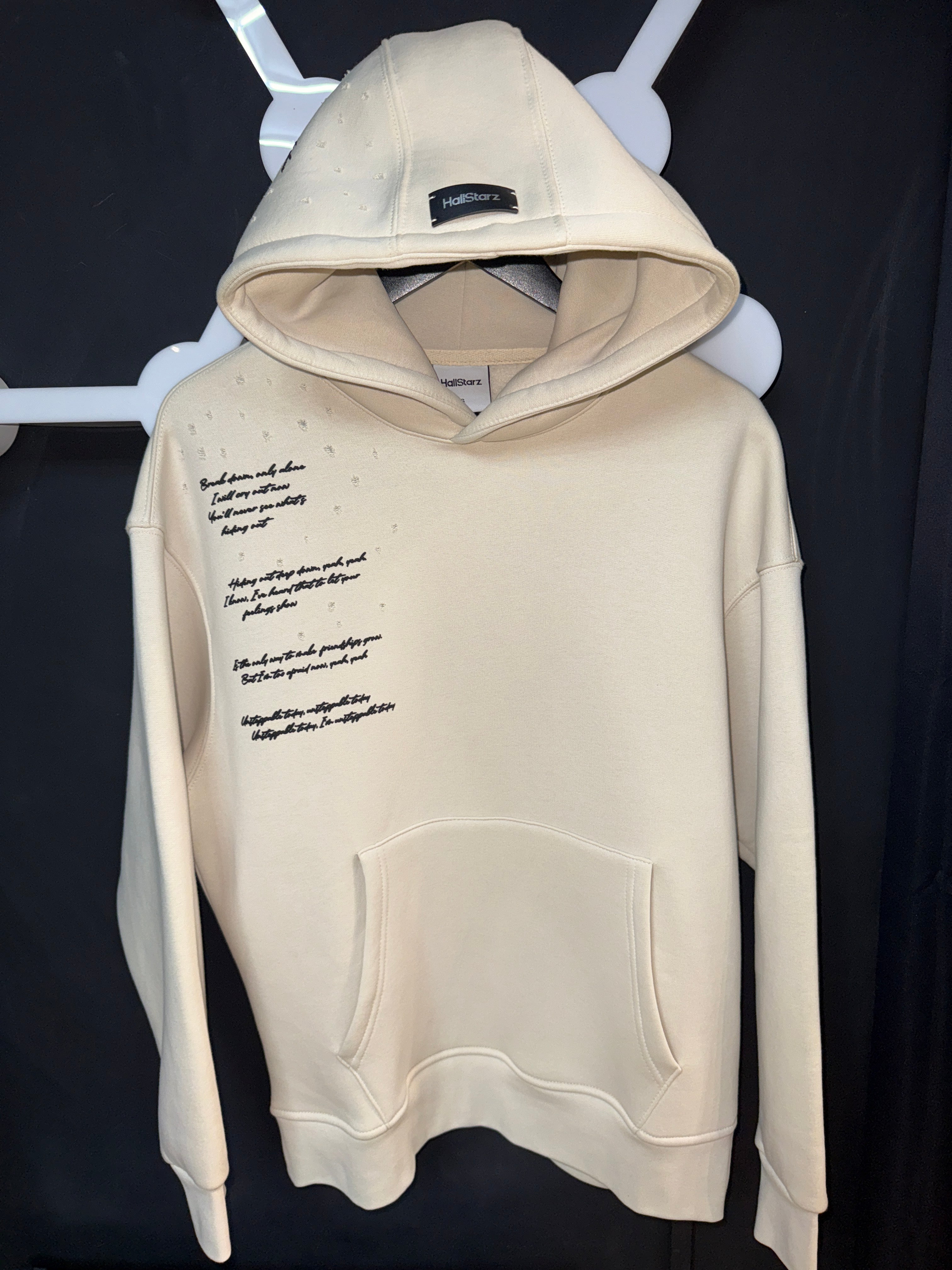 Sweat Script Beige - Hoodie Style et Motif lettres