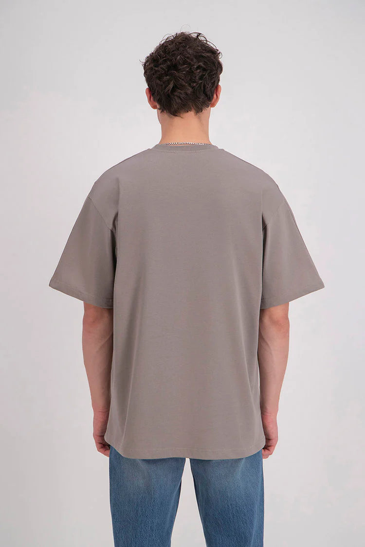 T-shirt LOVE Marron - Coeur brodé Noir