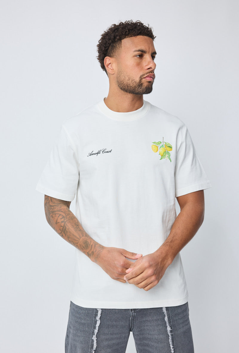 T-shirt Lemon Blanc – Style Urbain et Minimaliste