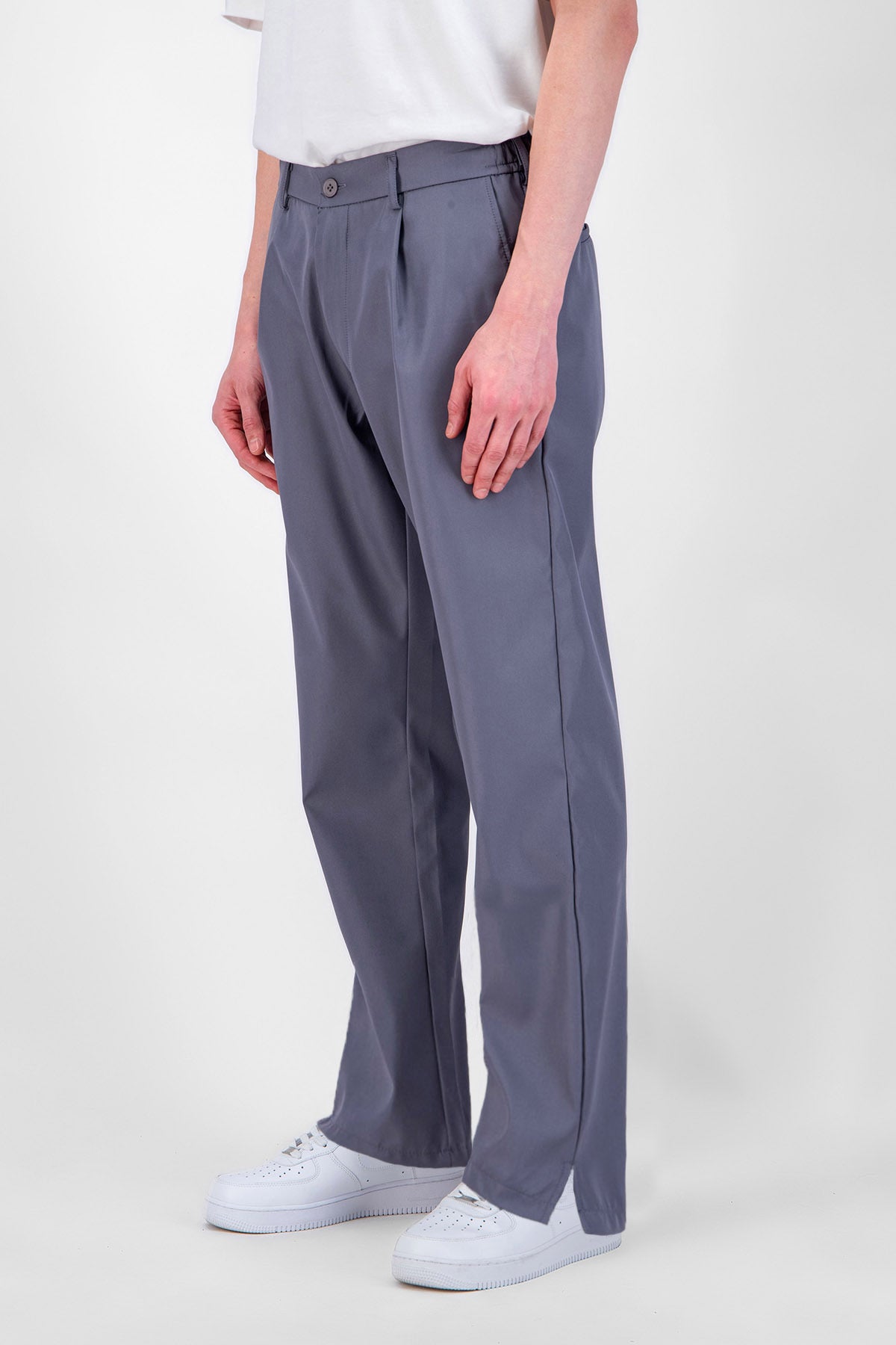 Pantalon Brooklyn Gris – Street Clean, Coupe droite & Flow New-Yorkais