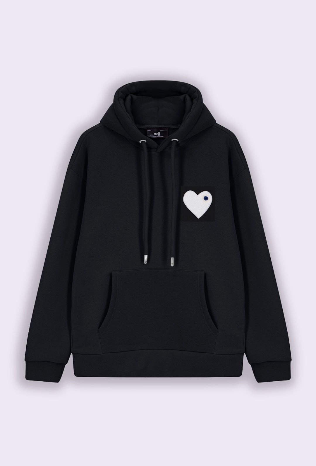Sweat LOVE Noir - Coeur brodé Blanc