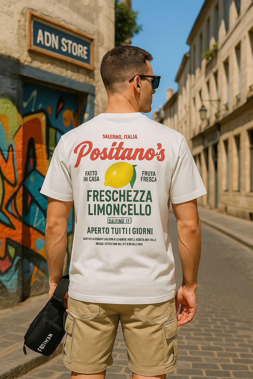 T-shirt Positanos Blanc – Style Urbain et Minimaliste