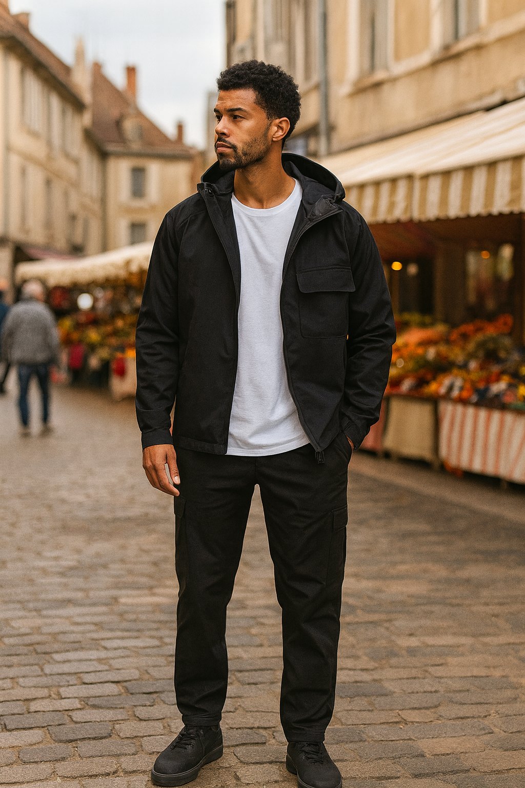 Ensemble TUPAC  Noir - Loyal, Street en Capuche