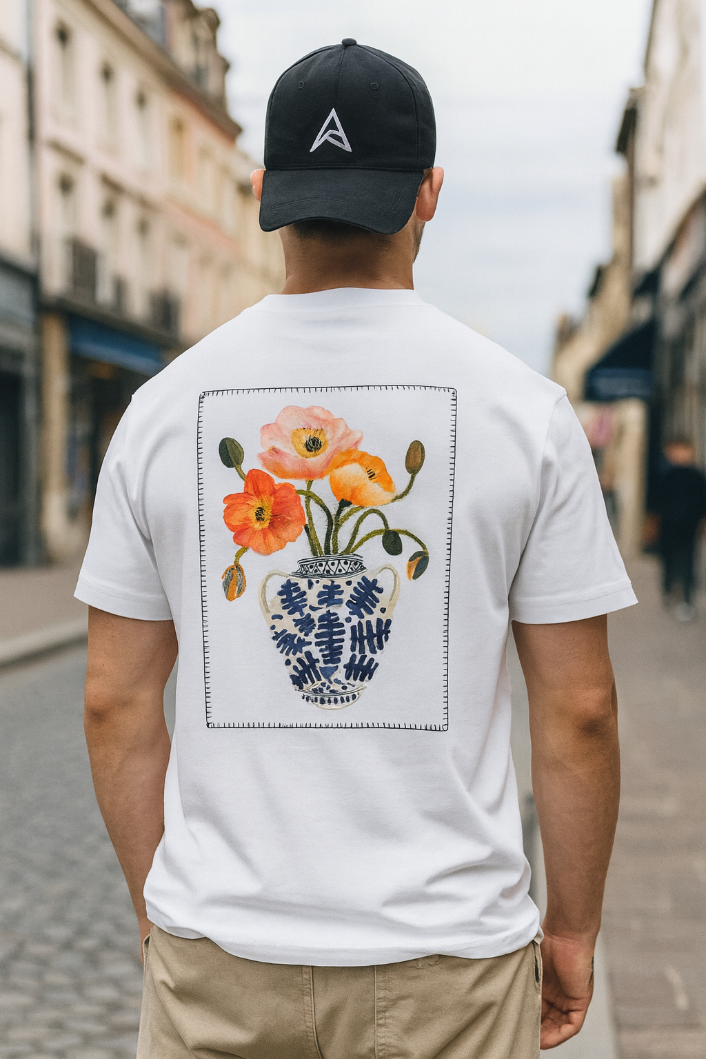 T-shirt Palazzo Flowers Blanc – Style Urbain et Minimaliste