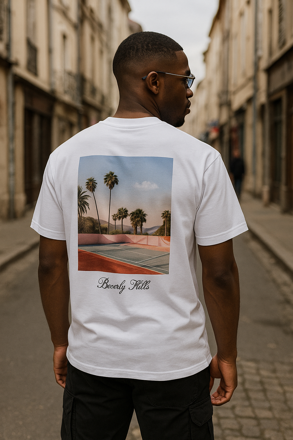 T-shirt Beverlly Hills Blanc – Style Urbain et Minimaliste