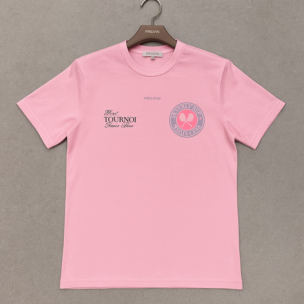 T-shirt Beverlly Hills Rose – Style Urbain et Minimaliste