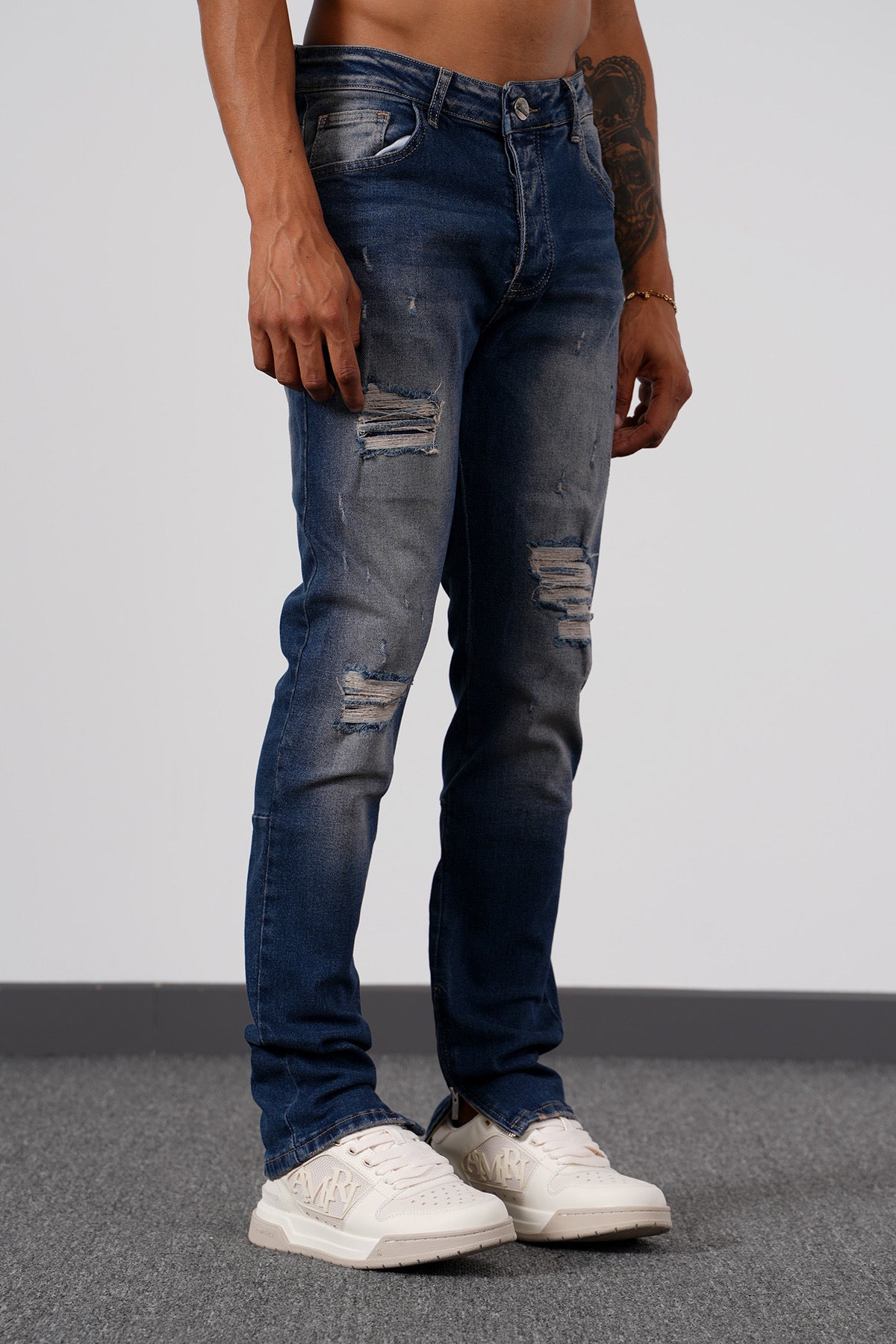 Jean Miami Edition – Denim Bleu Destroy FitSlim