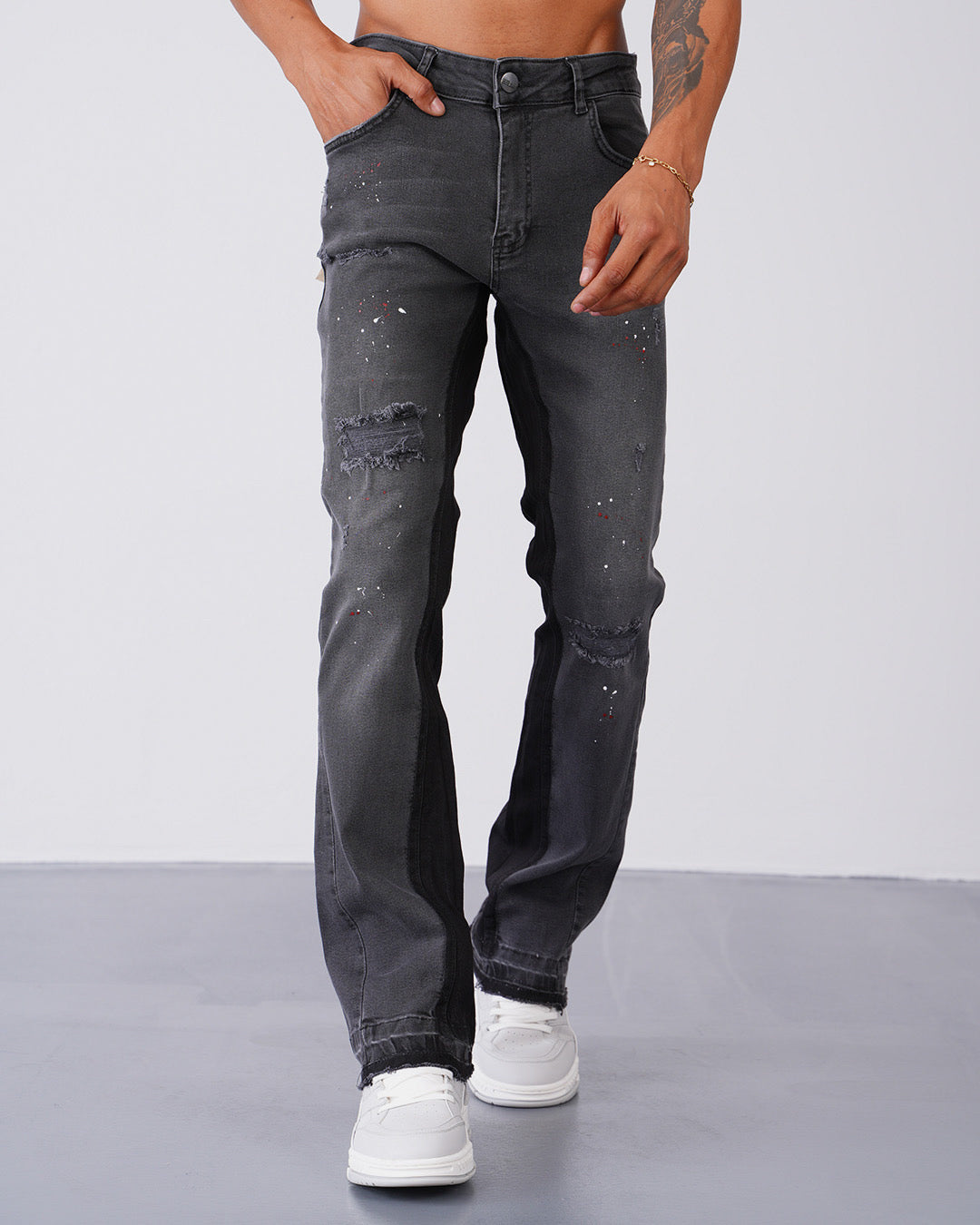 Jean Atlanta Edition – Denim Noir Streetwashed Straight