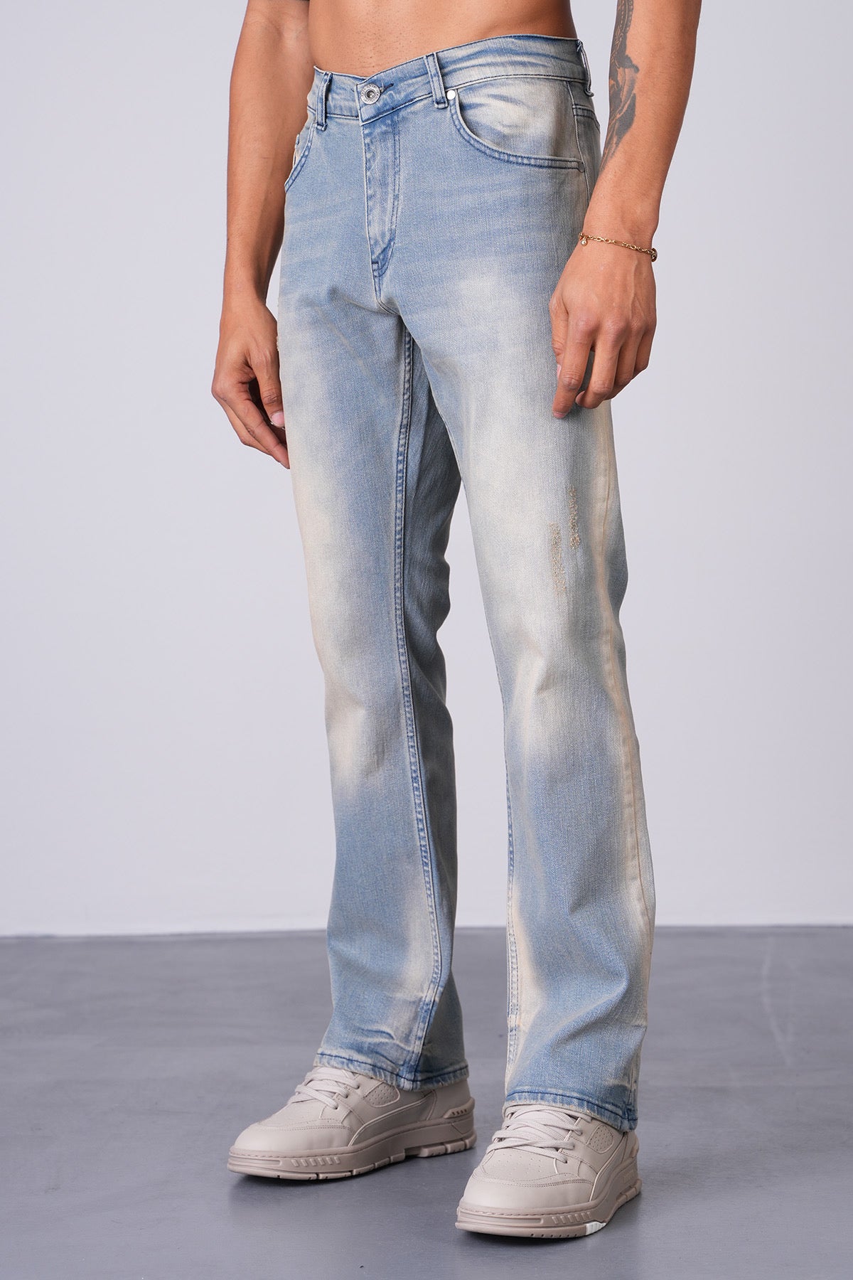 Jean Los Angeles Edition – Denim Destroyed Bleu Straight