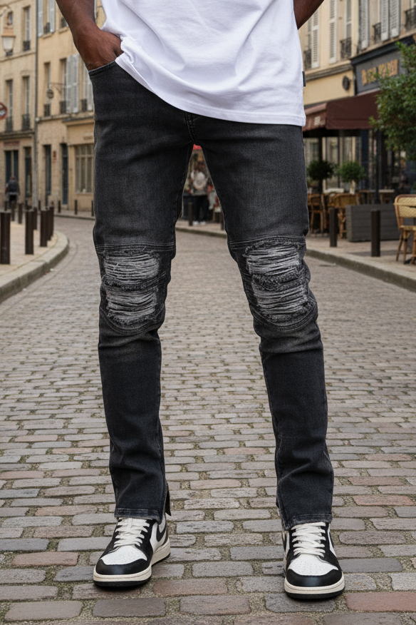 Jean New York Edition – Denim Noir Destroy Fit Slim