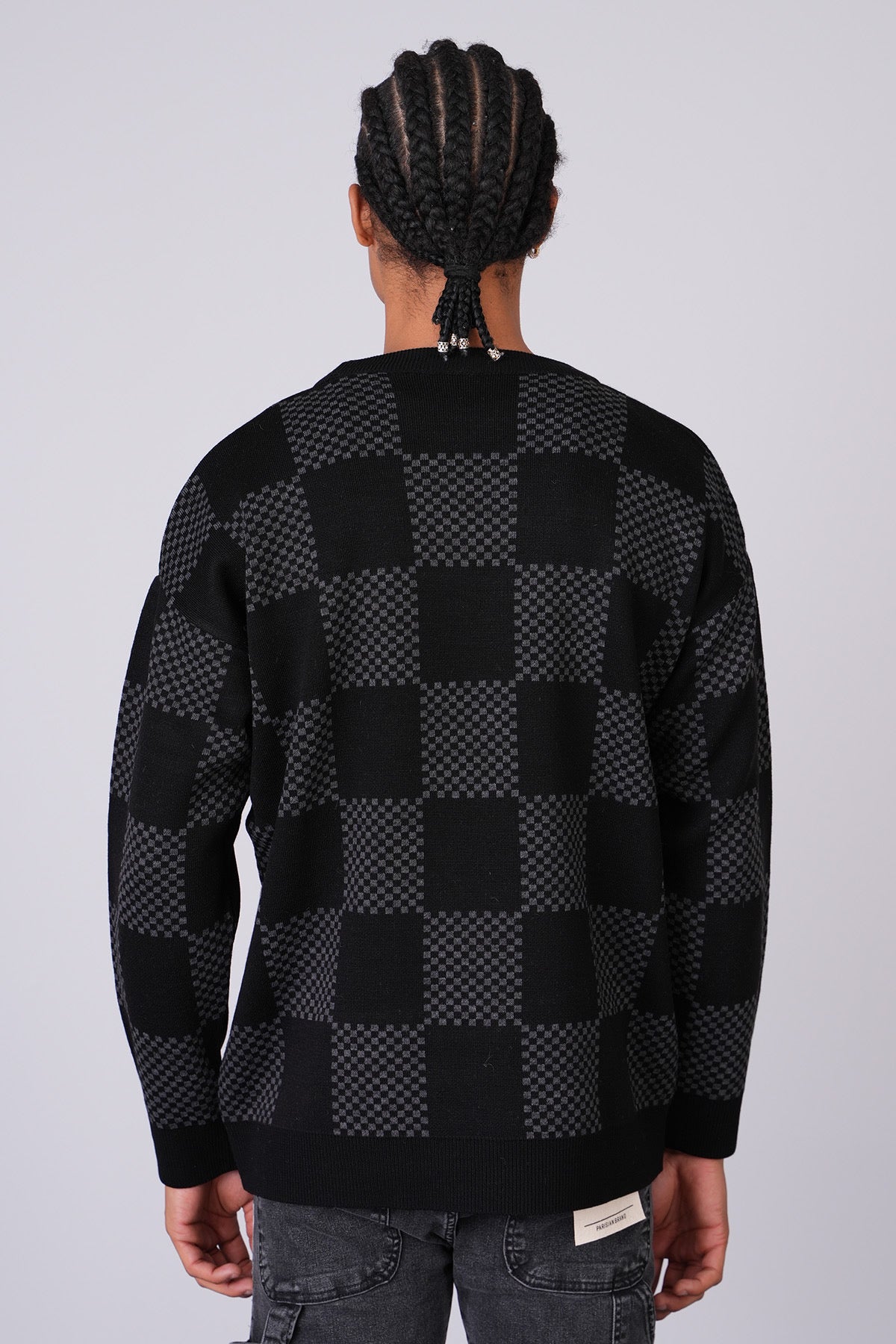 Pull Carreau Noir - Quadrillé et Moderne