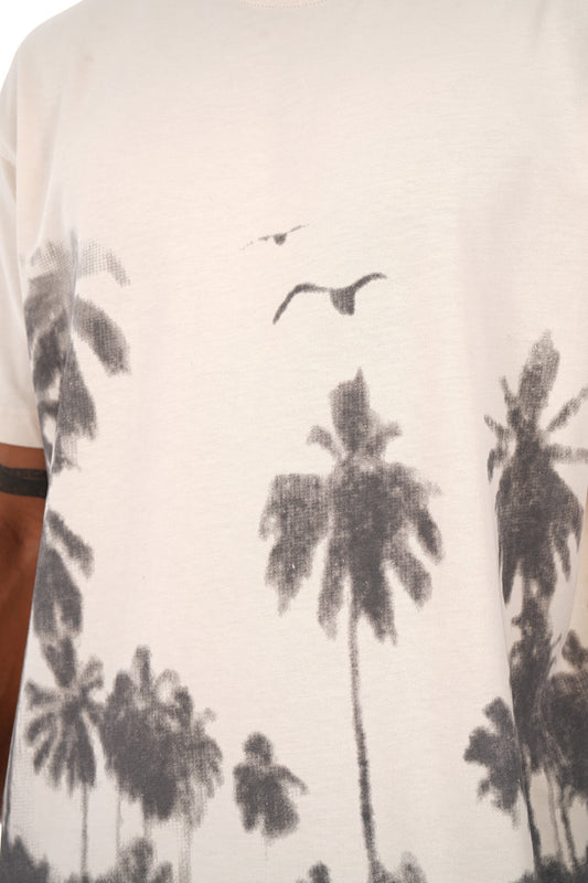 T-shirt Palmier Beige – Style Estival Urbain
