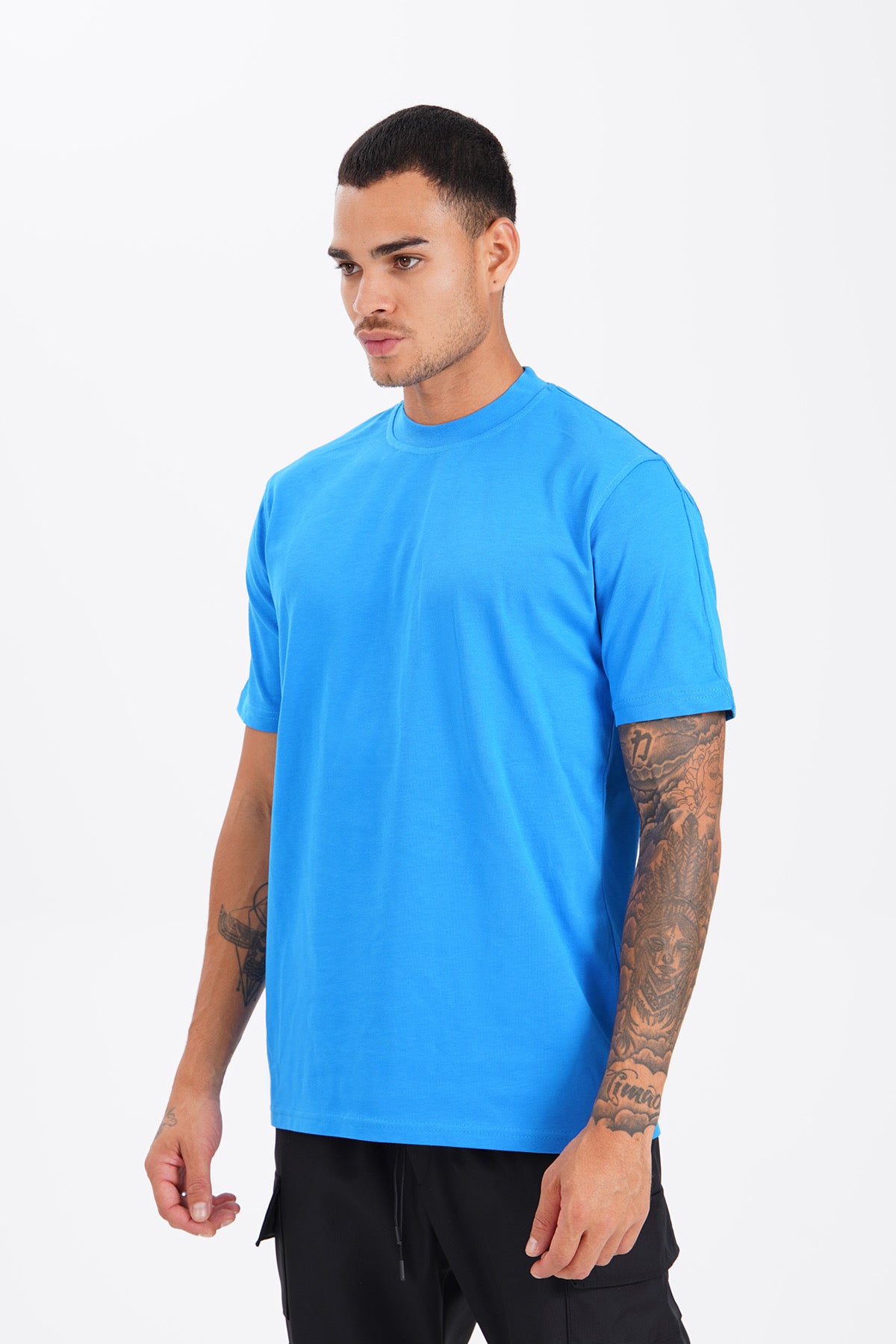 T-shirt Uni Bleu - Premium et Oversize