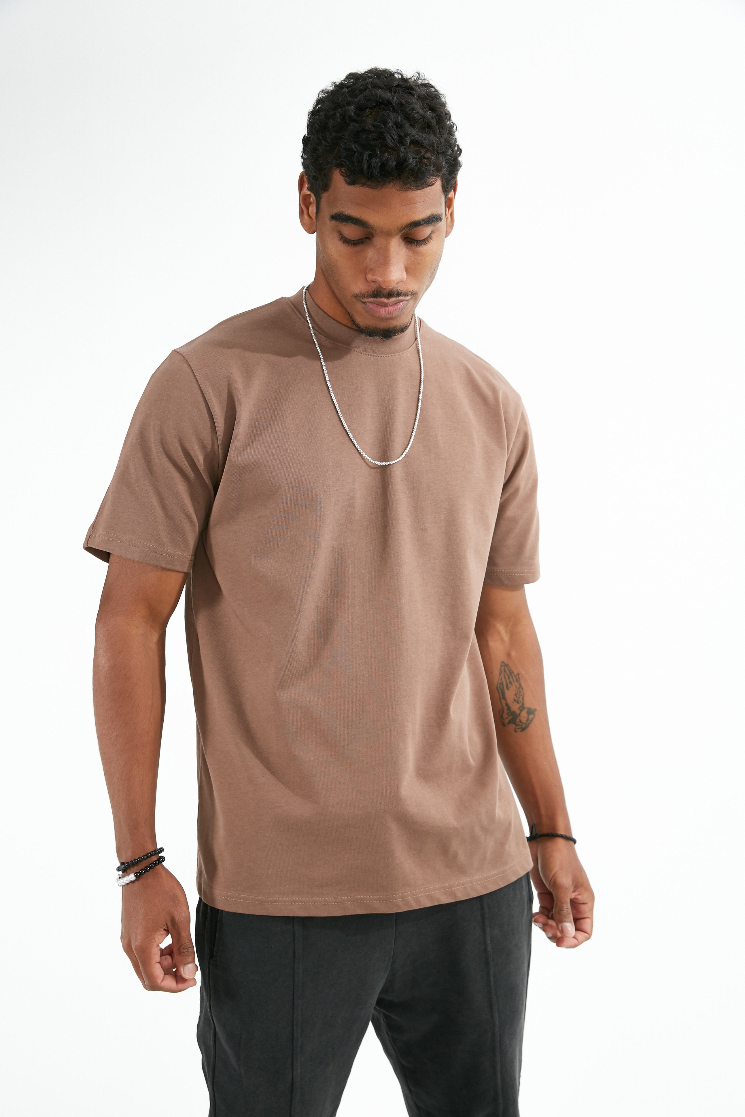 T-shirt Uni Marron - Premium et Oversize