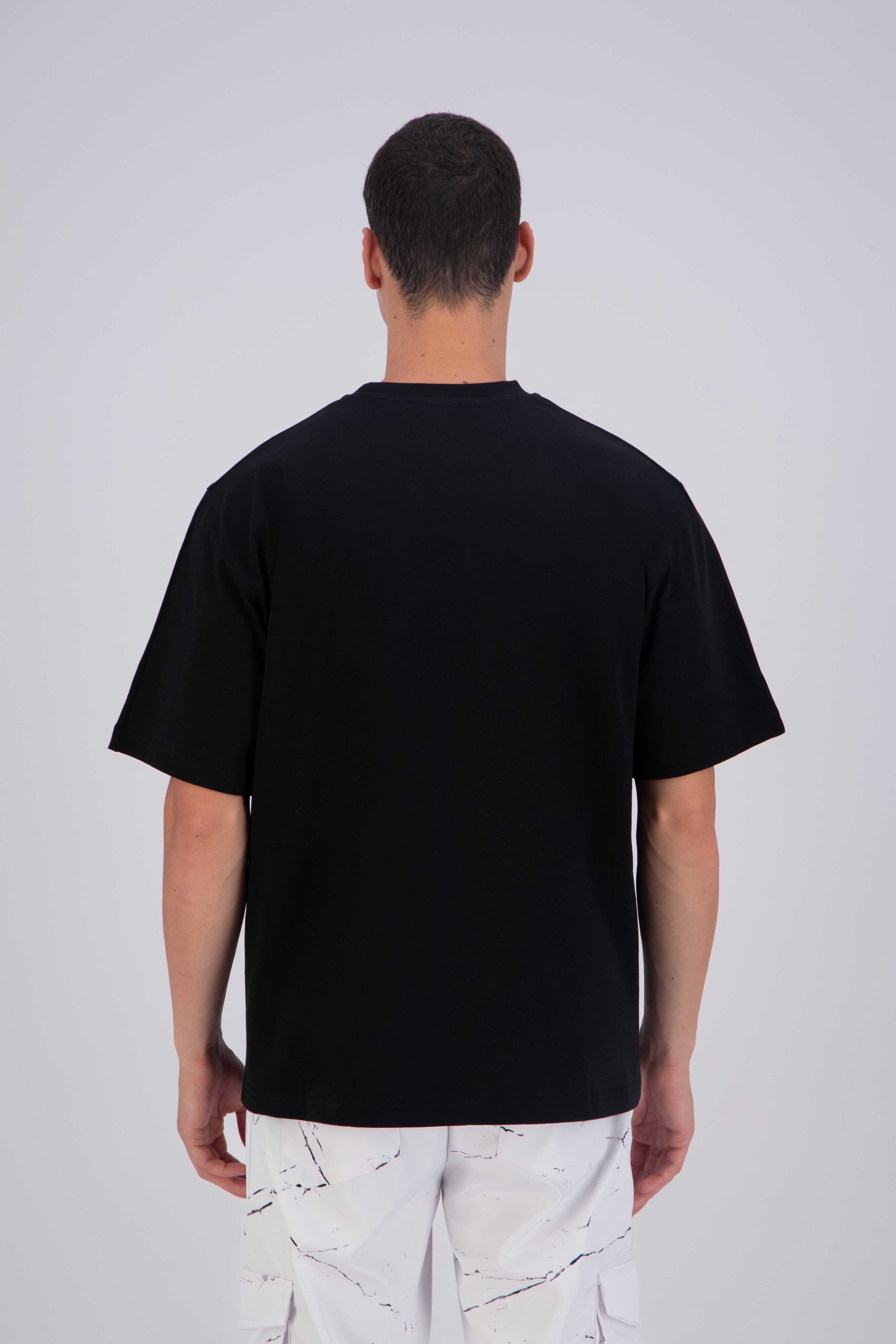 T-shirt LOVE Noir - Coeur brodé Blanc