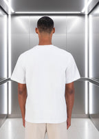T-shirt LOVE Blanc : Coupe oversize & Coeur bleu