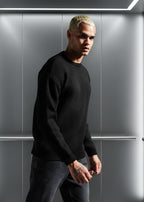 Pull Saint Tropez Noir : Coupe Droite & Style Uni