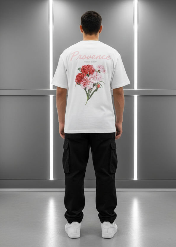 T-shirt Provence blanc : Coupe Oversize & Style Minimaliste