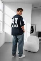 T-shirt 99 Noir & Gris : Coupe Oversive & London Style