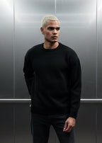 Pull Saint Tropez Noir : Coupe Droite & Style Uni