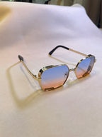 Lunettes NAZA bleu et beige