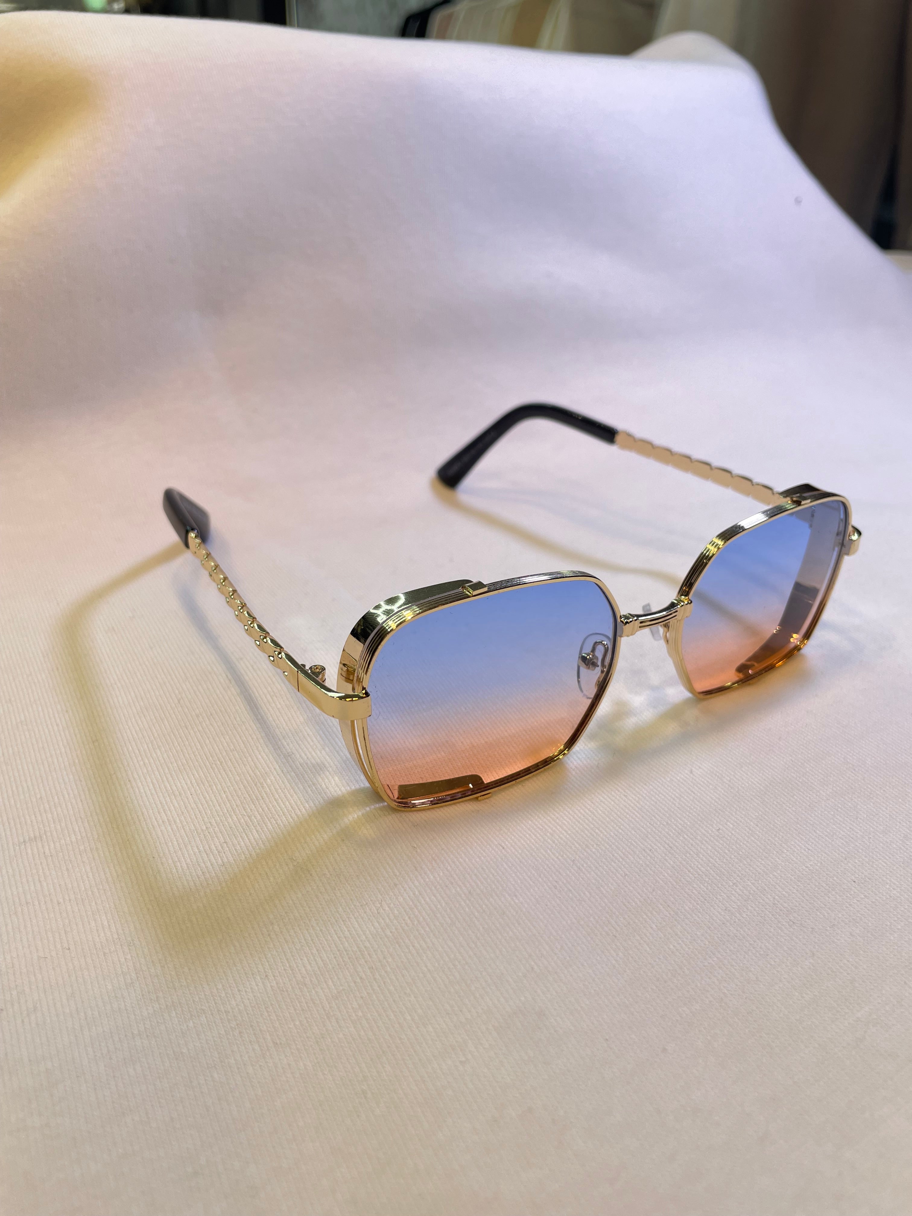 Lunettes NAZA bleu et beige