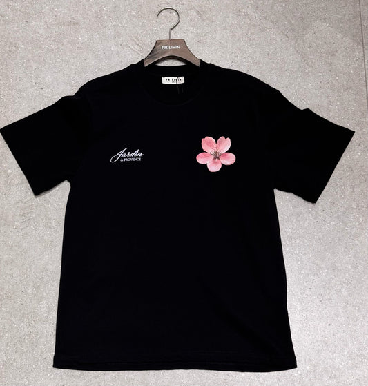 T-shirt Jardin provence Noir – Style Urbain et Minimaliste