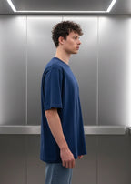T-shirt LOVE Bleu : Coupe oversize & Coeur Bleu