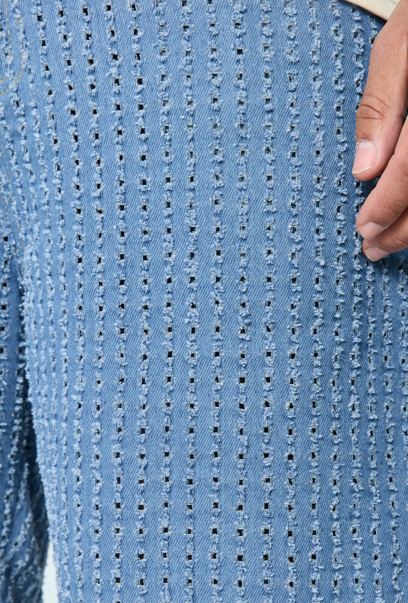 Short Travis Scott Bleu -La Signature du Rap US