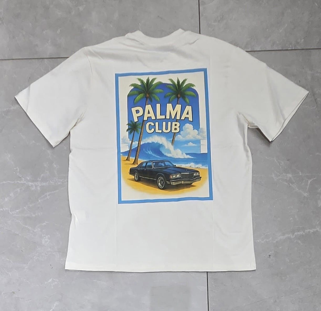 T-shirt Palma Club Blanc – Style Urbain et Minimaliste