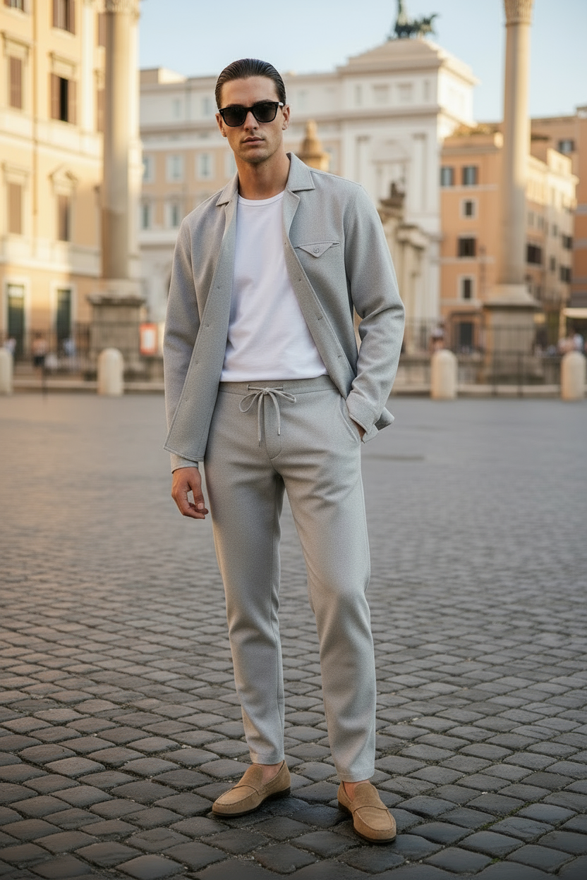 Ensemble Antonio Ferrara Gris – L’élégance à l’italienne