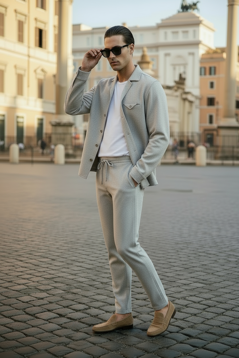 Ensemble Antonio Ferrara Gris – L’élégance à l’italienne