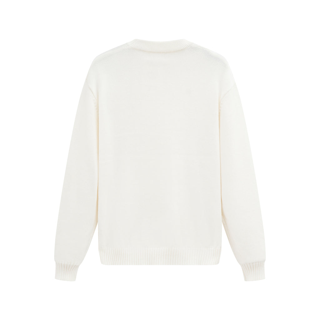 Pull Venise Blanc - Uni & Double Cœur