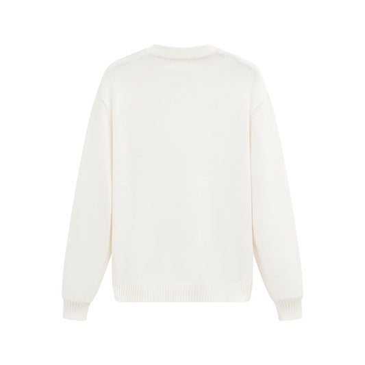 Pull Venise Blanc - Uni & Motif Cœur