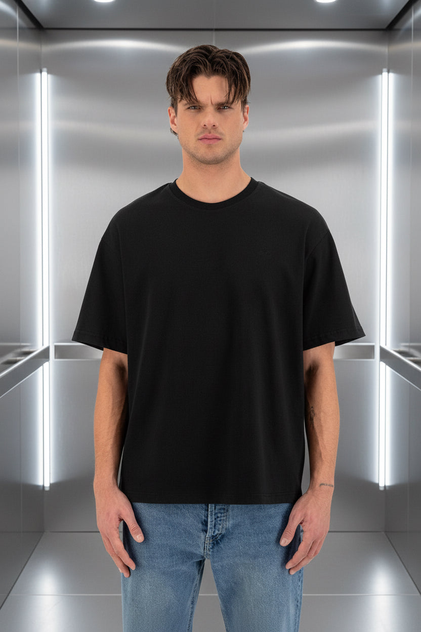 T-shirt LOVE Full Noir : Coupe oversize