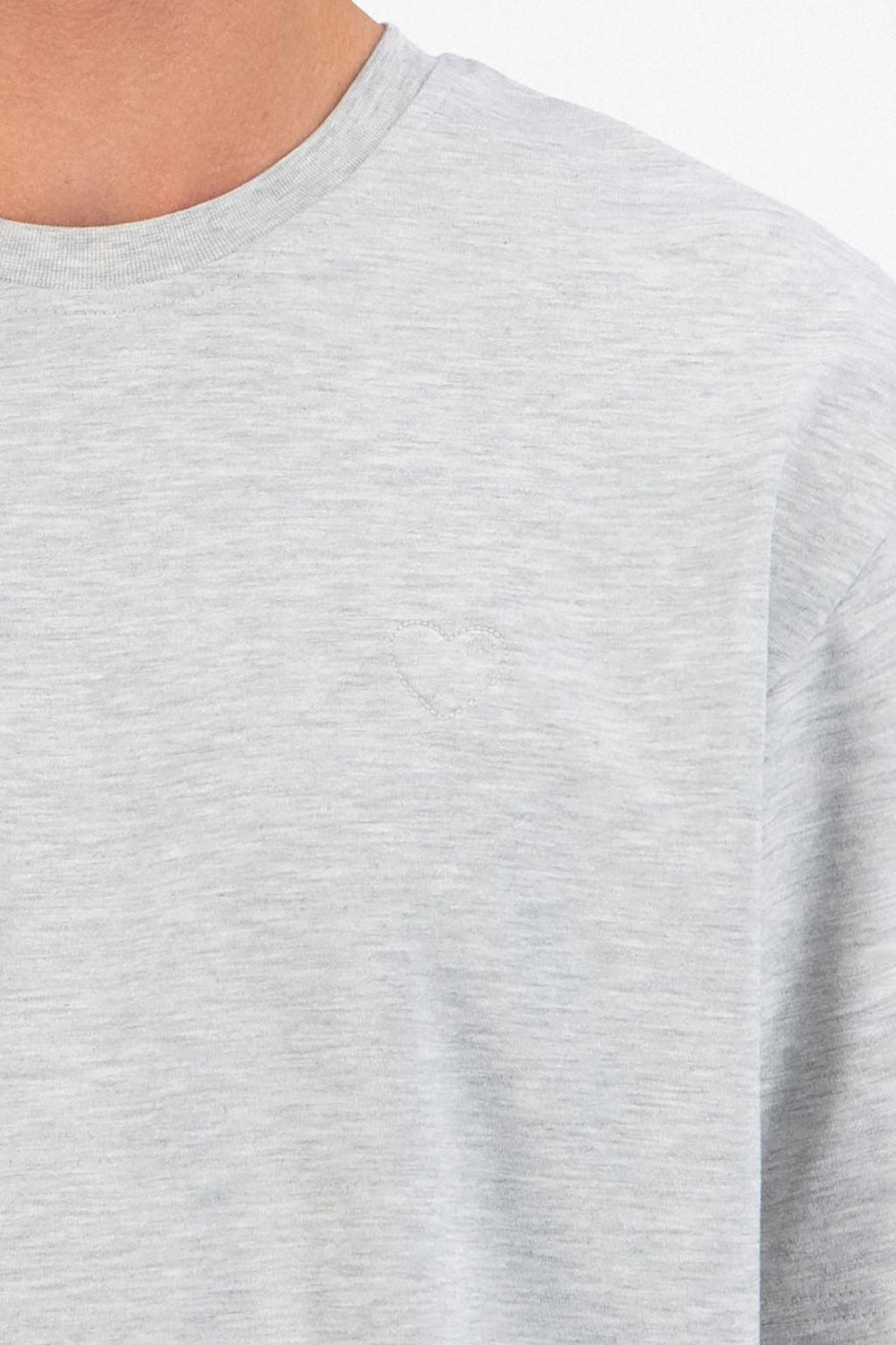 T-shirt LOVE Full Gris : Coupe oversize