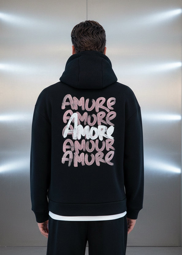 Sweat Amore Noir : Coupe Oversize & Style Love