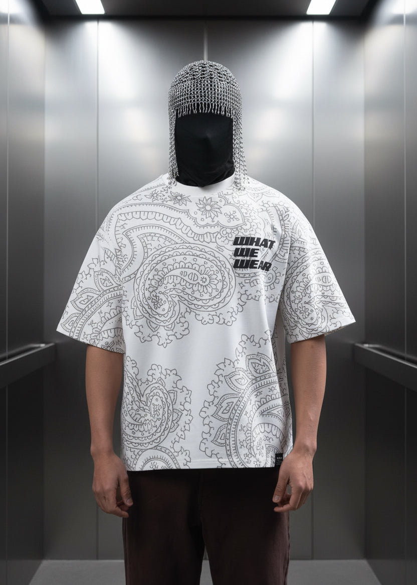 T-shirt What We Wear Blanc : Coupe Oversive & London Style