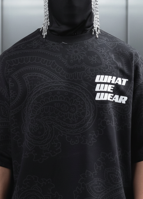 T-shirt What We Wear Noir : Coupe Oversive & London Style