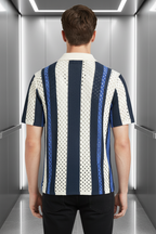 T-shirt St Tropez Blanc, Noir & Bleu : Coupe Oversive & London Style