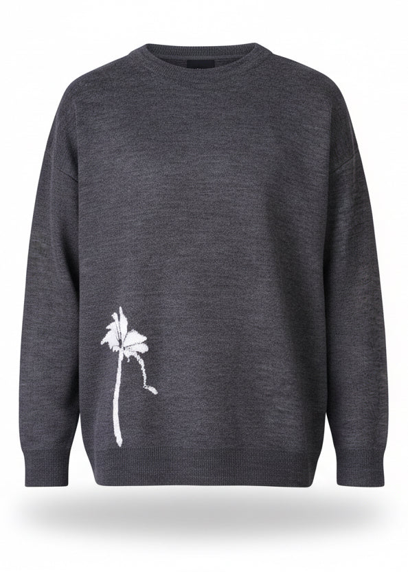 Pull Cannes Gris : Coupe droite  & Code Fleur