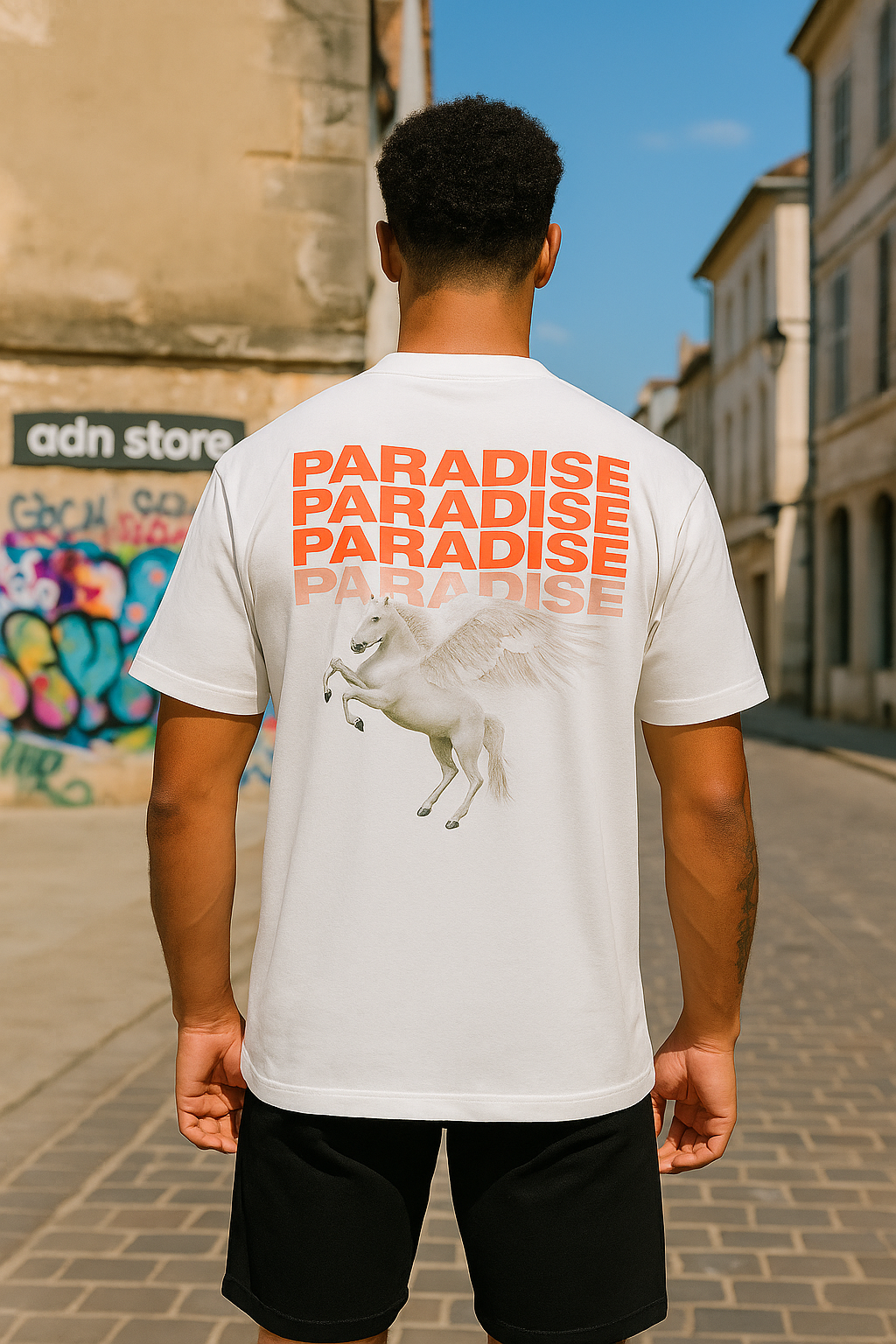T-shirt Paradise Blanc – Style Urbain et Minimaliste