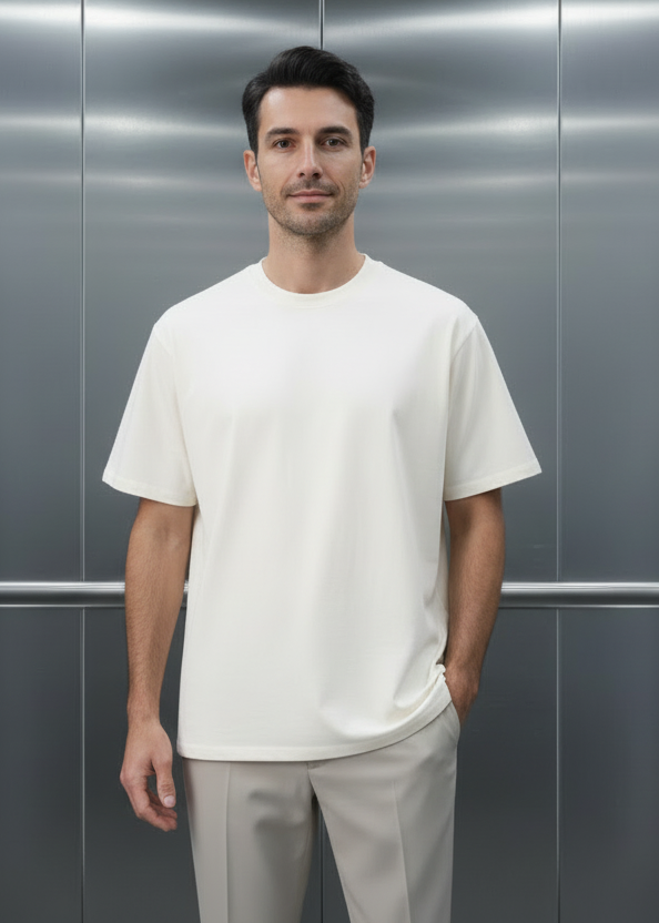 T-shirt Uni Blanc : Oversize & Premium