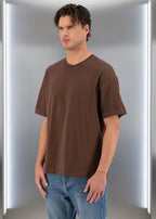 T-shirt LOVE Full marron : Coupe oversize