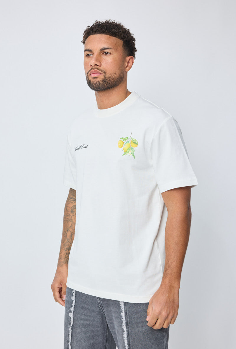 T-shirt Lemon Blanc – Style Urbain et Minimaliste