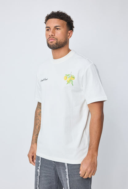 T-shirt Lemon Blanc – Style Urbain et Minimaliste