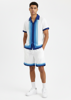 Ensemble Short Manny Blanc & Bleu : Classe & Soleil